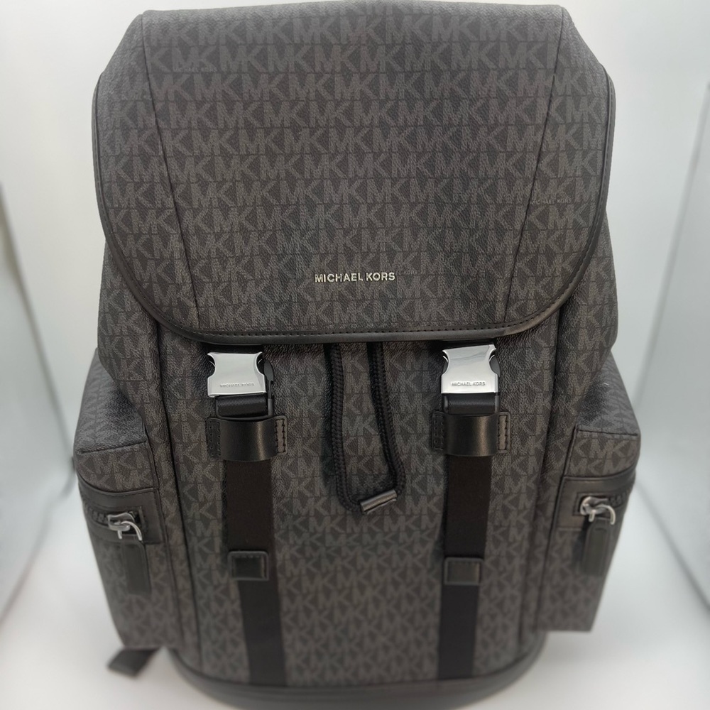 Michael Kors Sig. Pattern Large Cooper Black Unisex Backpack